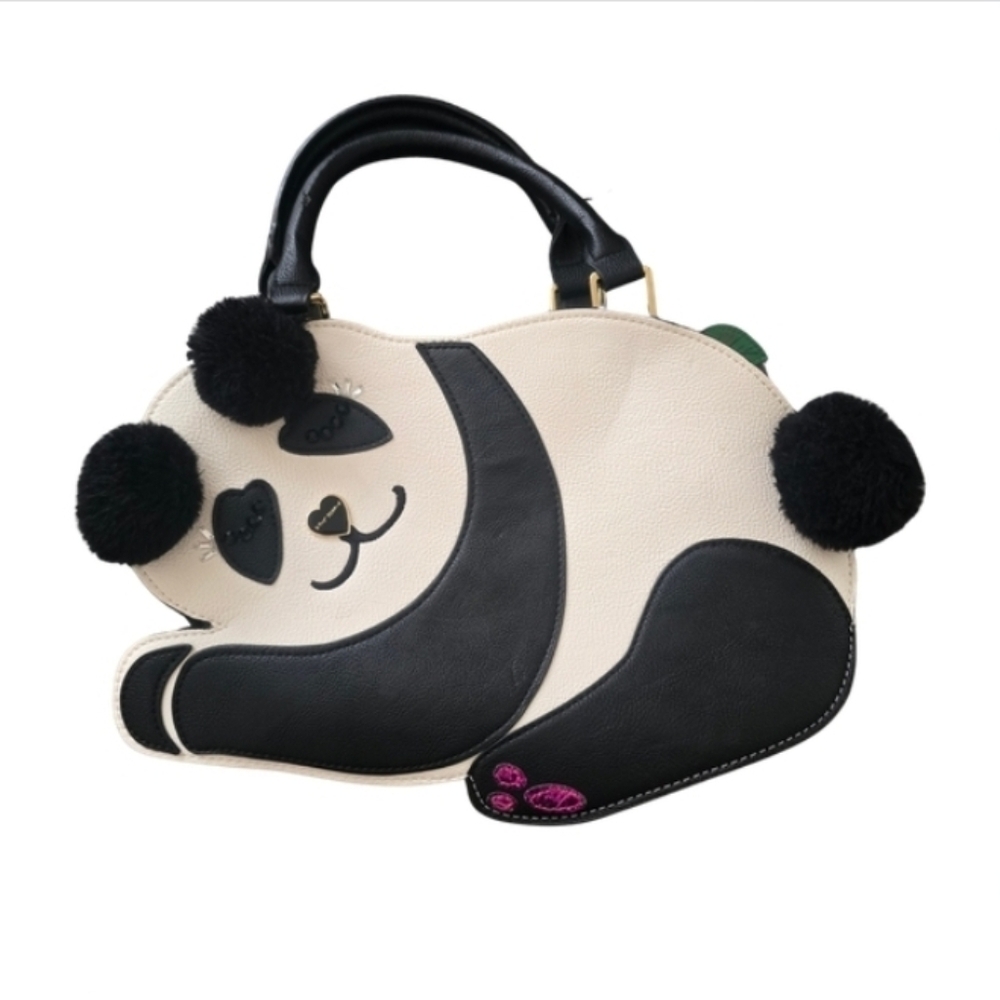 Betsey Johnson Reclining Panda Purse with Removable Shoulder Strap